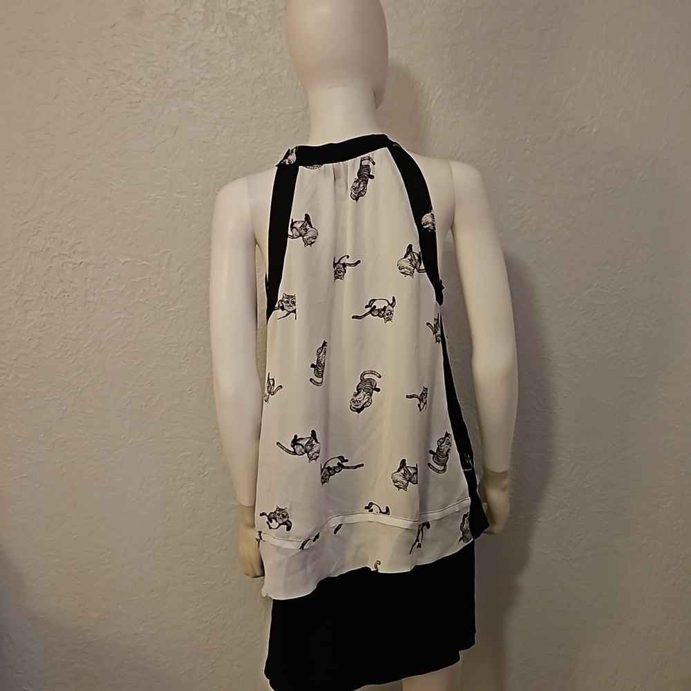 DISNEY Alice Through the Looking Glass Bow Tie Halter Sleeveless Slip Top - Picture 6 of 11